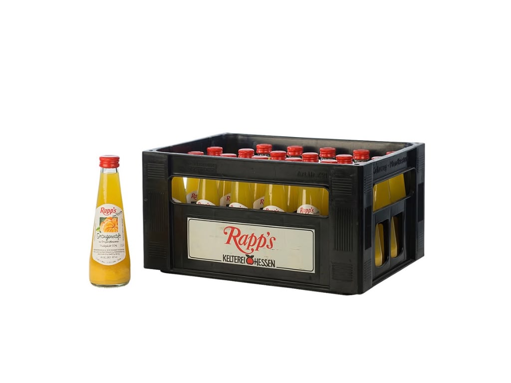 Rapp’s Orangensaft – 24 × 0,2 l Glas-Mehrweg