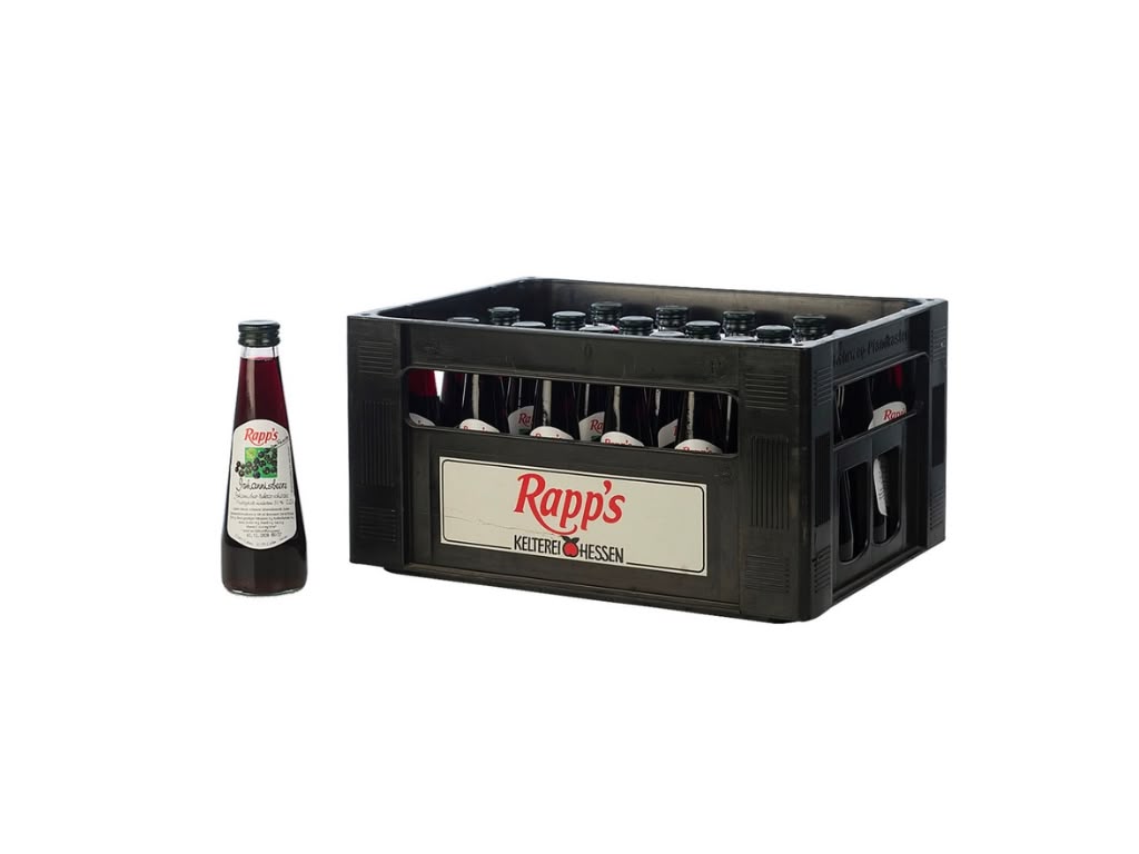 Rapp’s Schwarzer Johannisbeer-Nektar – 24 × 0,2 l Glas-Mehrweg